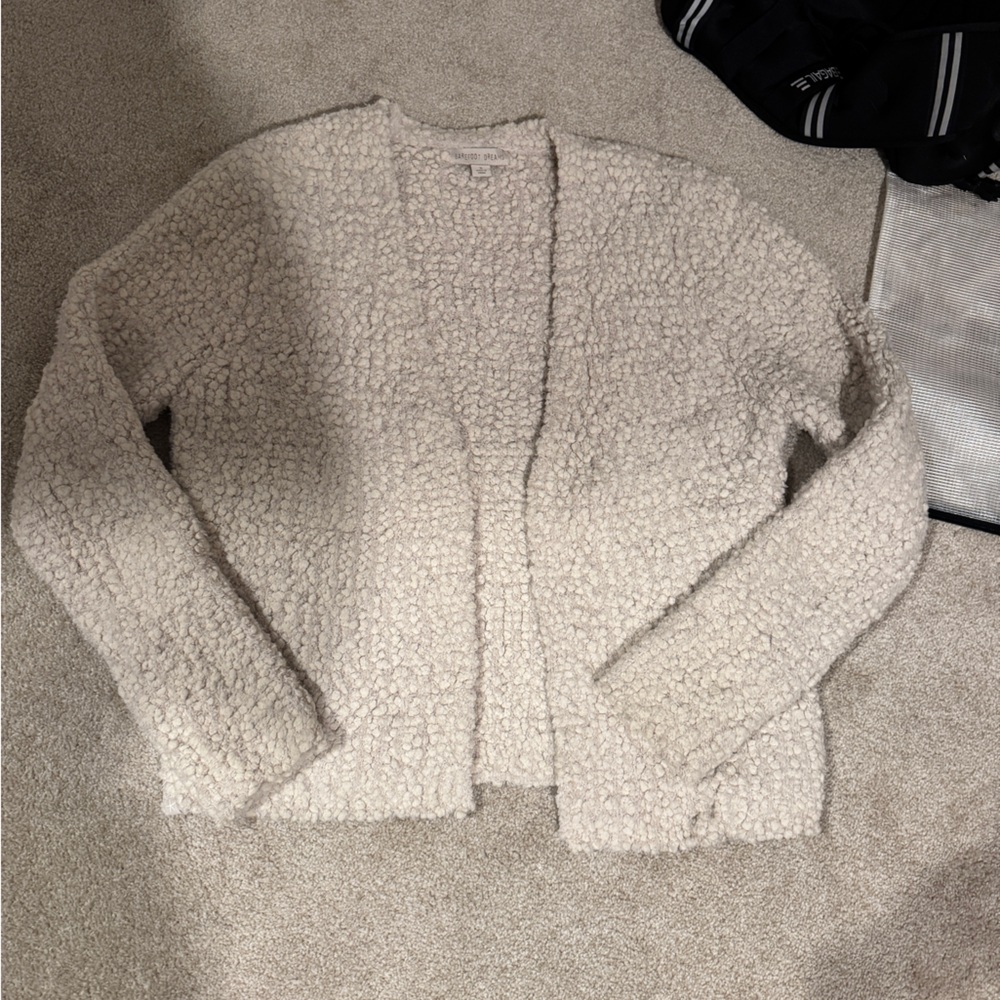 Barefoot Dreams Cozy Textured Cardigan - Cream